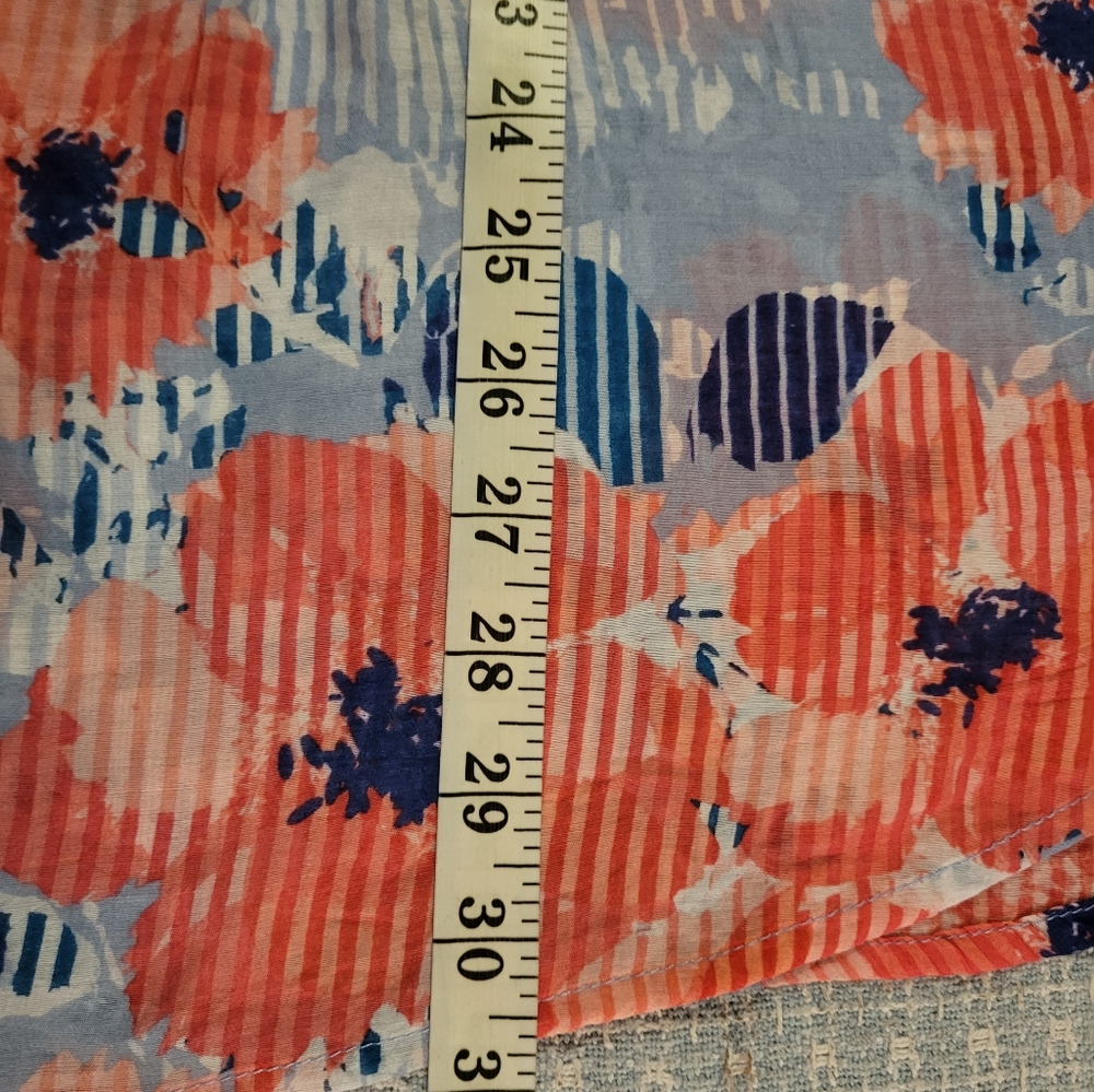 Ruby Rd. Floral Buttons Down Top Blouse - Picture 6 of 10